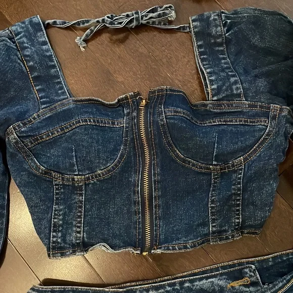 DENIM 2PC DRESS - Picture 8 of 10